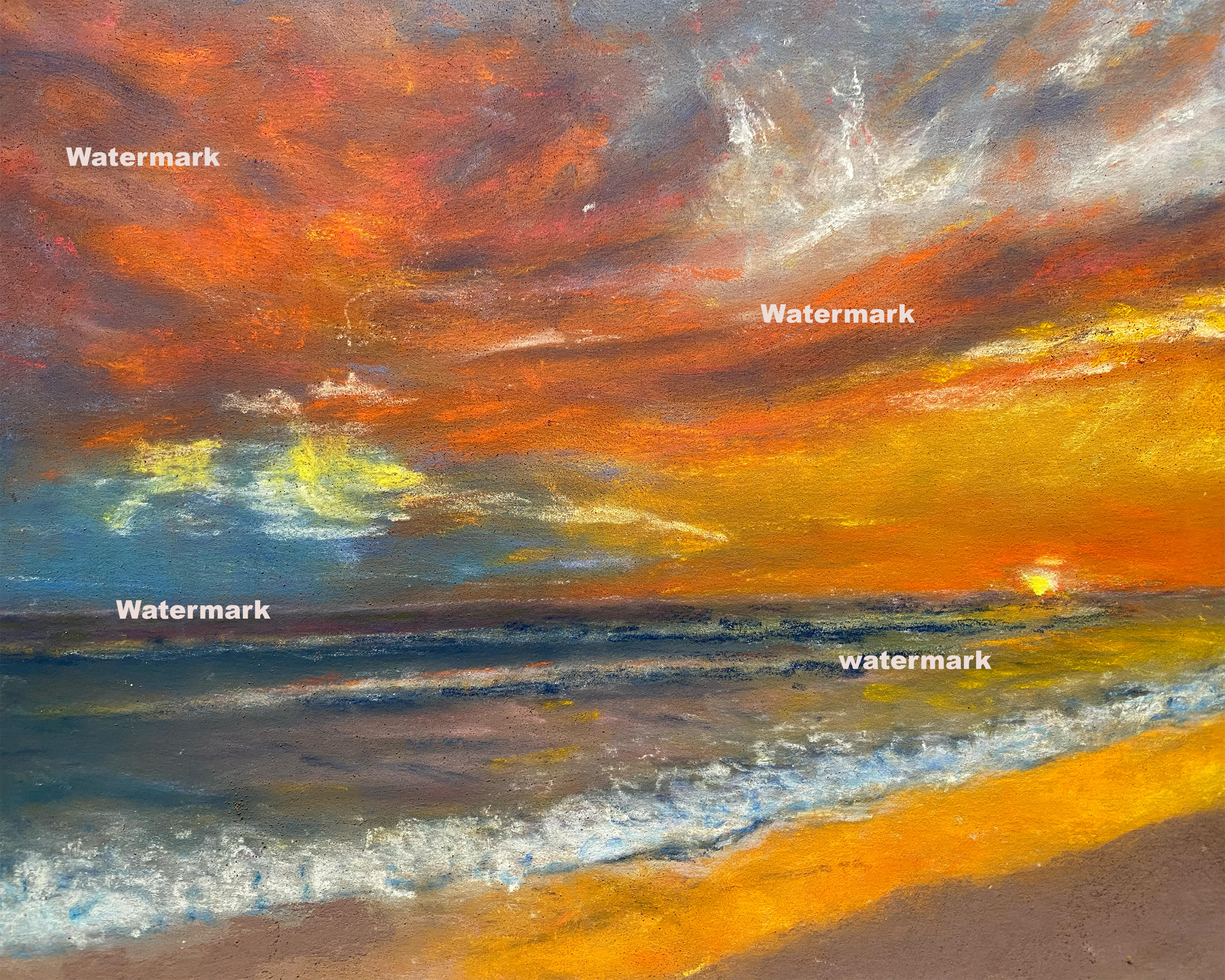 Sunset Ocean 8 x 10 print unframed