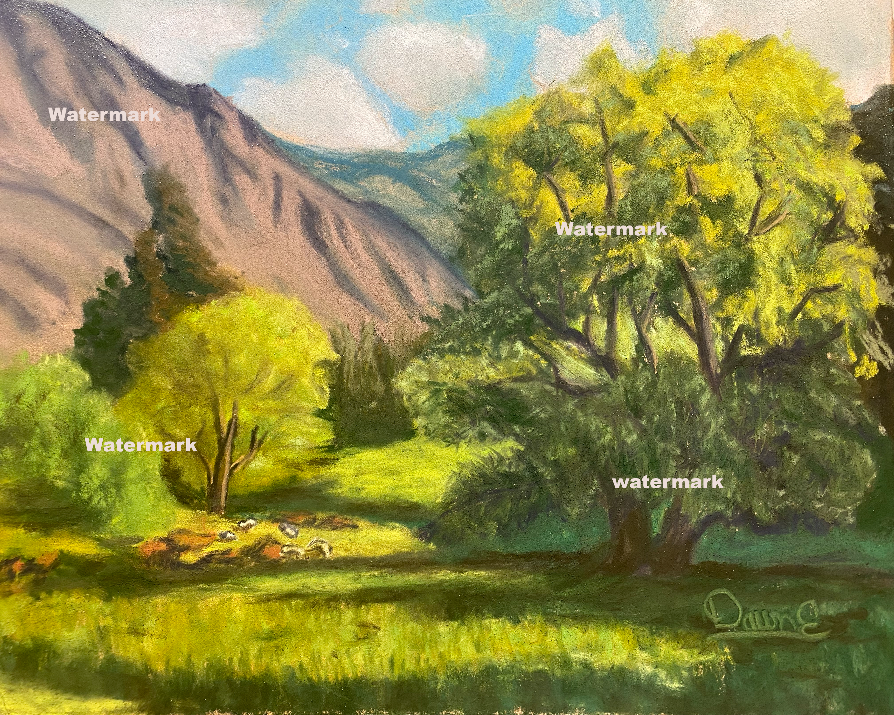 Light on The Meadow 8 x 10 Print Unframed