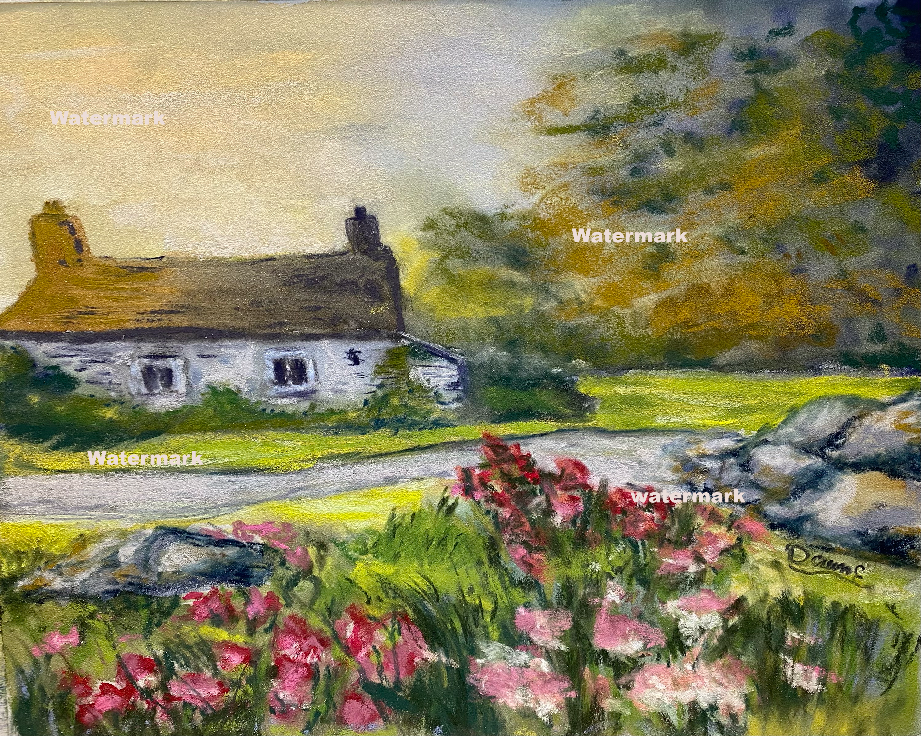 Flower Cottage 8 x 10 Photo Print unframed