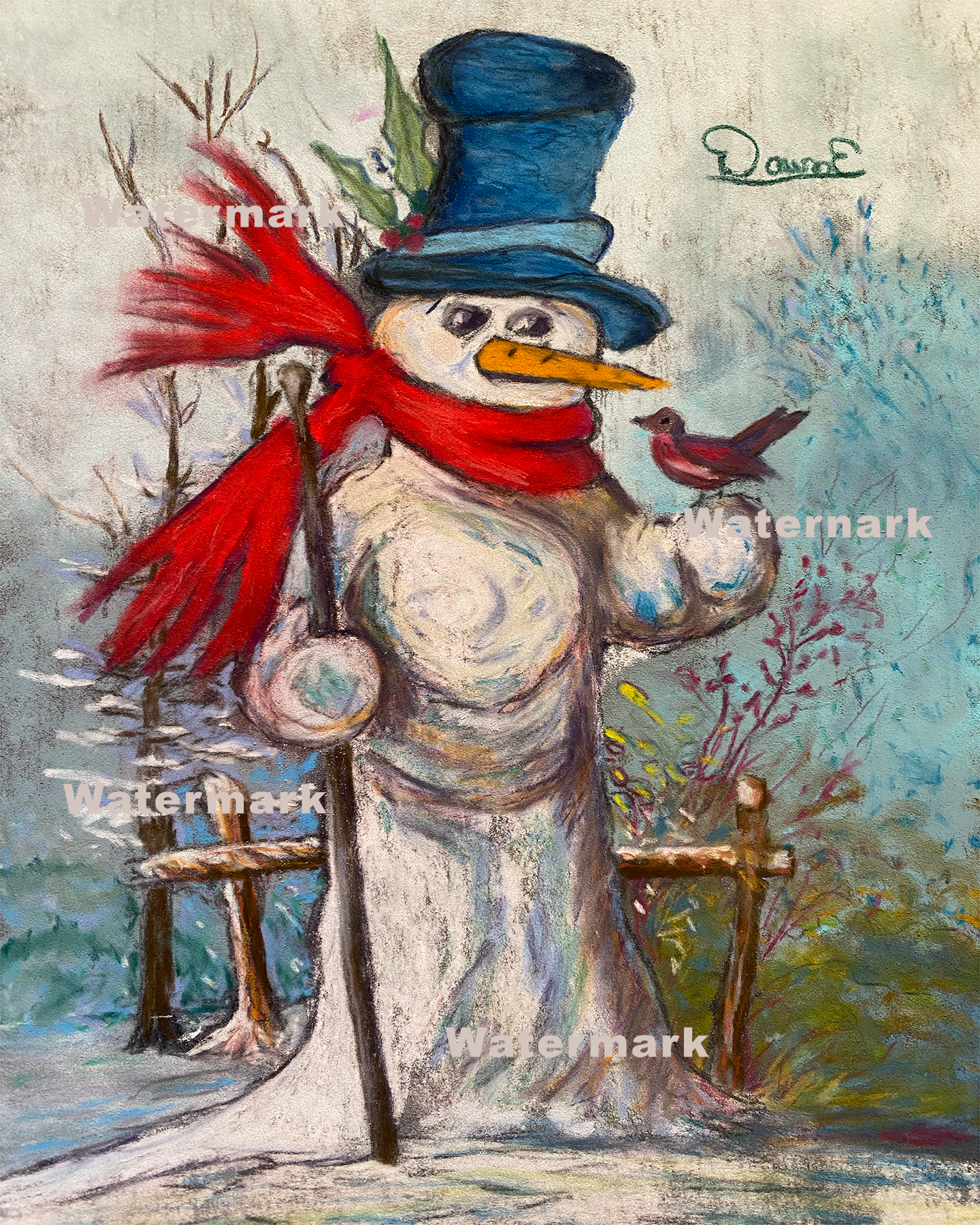 Frosty 8 x 10 Print Unframed