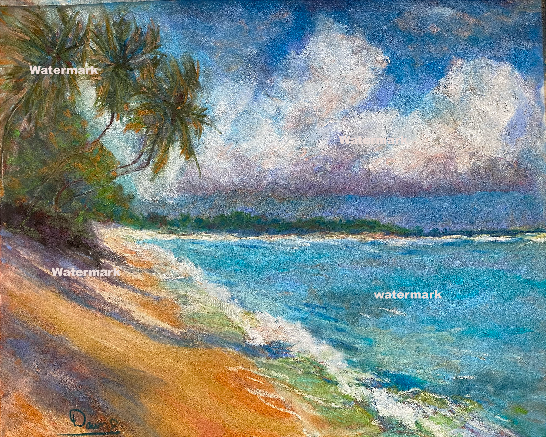 Tropical Beach 8 x 10 Print Unframed