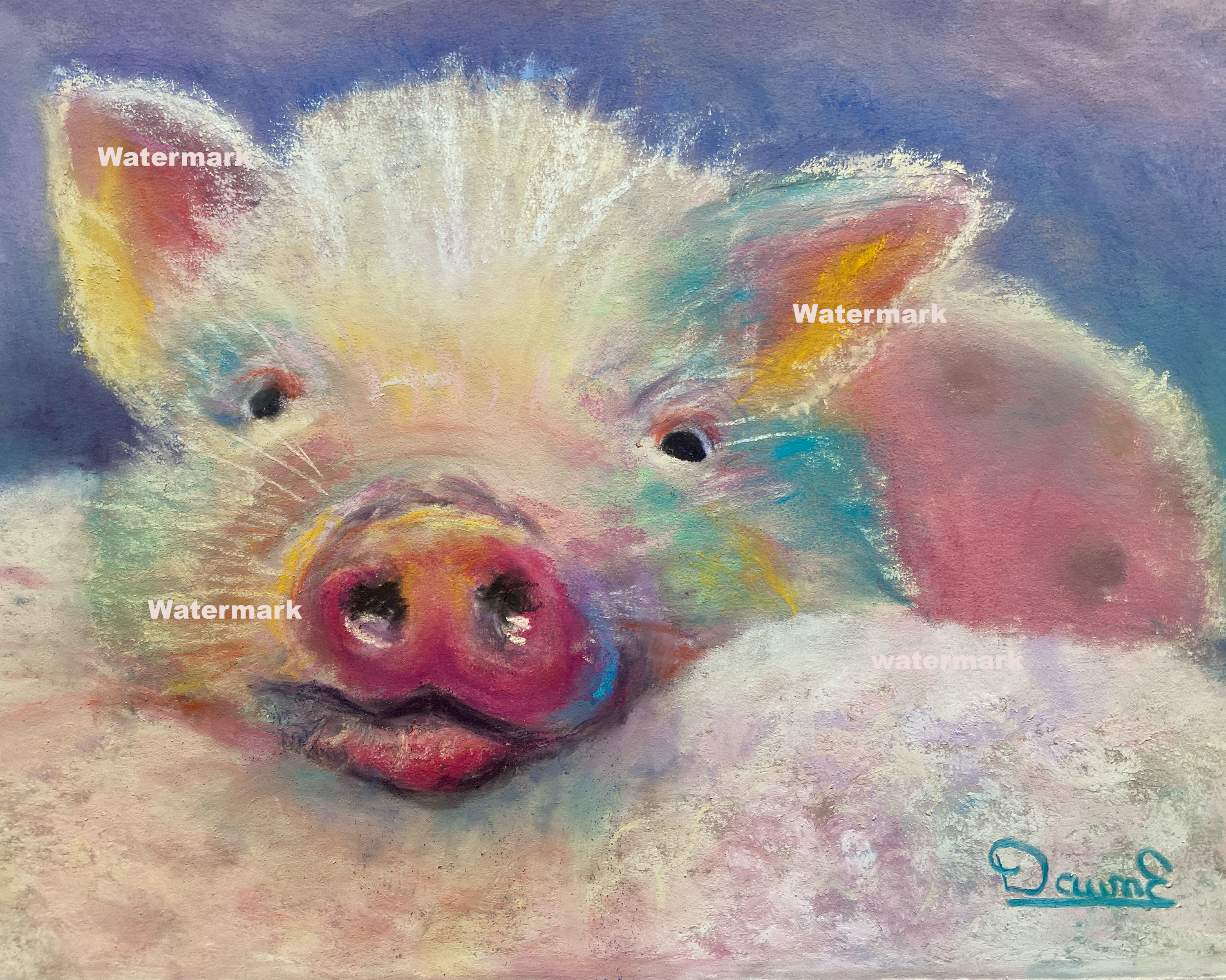 Piggy Love 8 x 10 Photo Print Unframed 