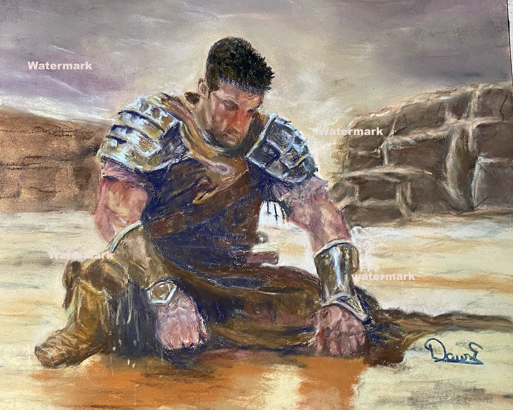 Whispers of the Vanquished l 9 x 12 Pastel Painting Unframed