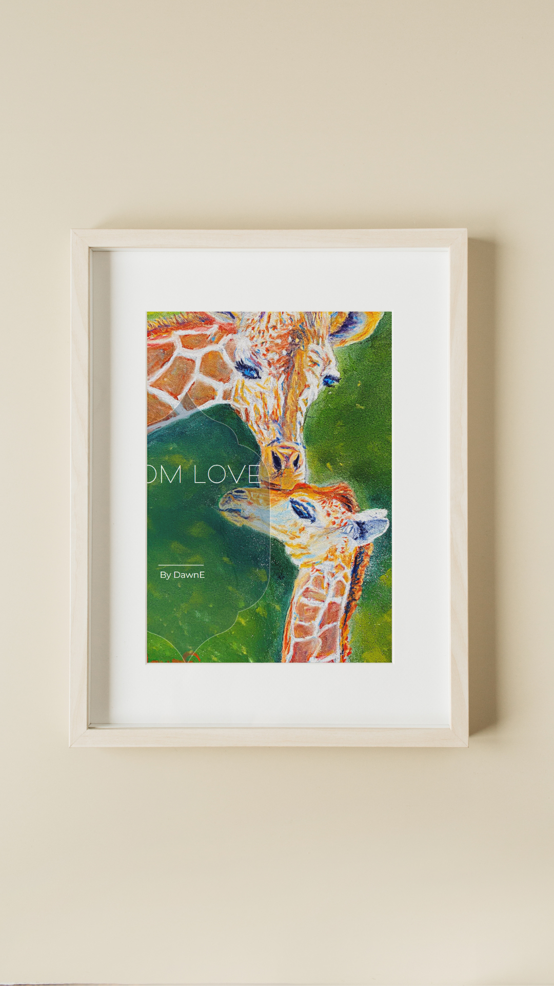 Mom Love 7 x 9 Pastel Painting Unframed