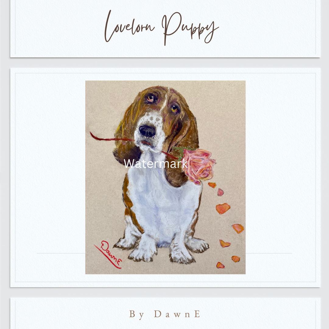 Lovelorn Puppy 8 x 10 Photo Print Unframed 