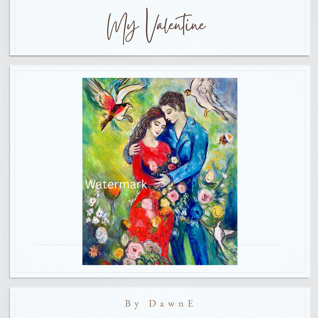 My Valentine 9 x 12 Pastel Painting Unframed