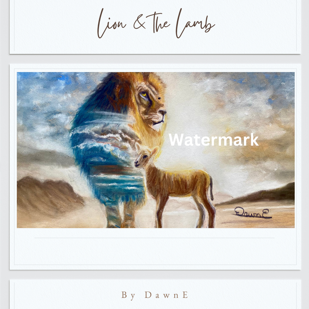 Lion and The Lamb 8 x 10 Photo Print Unframed