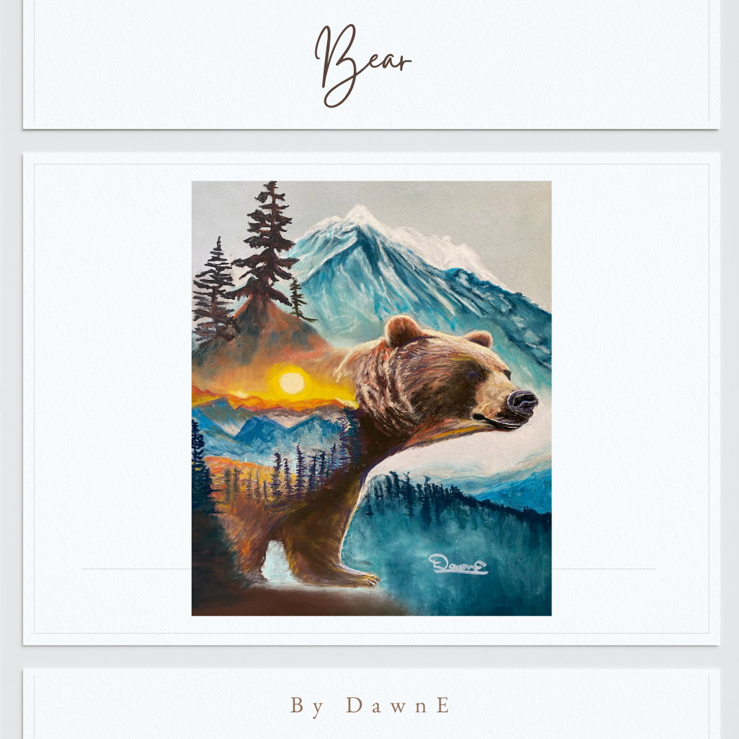 Bear 11.5 x 15 Pastel Painting Unframed 