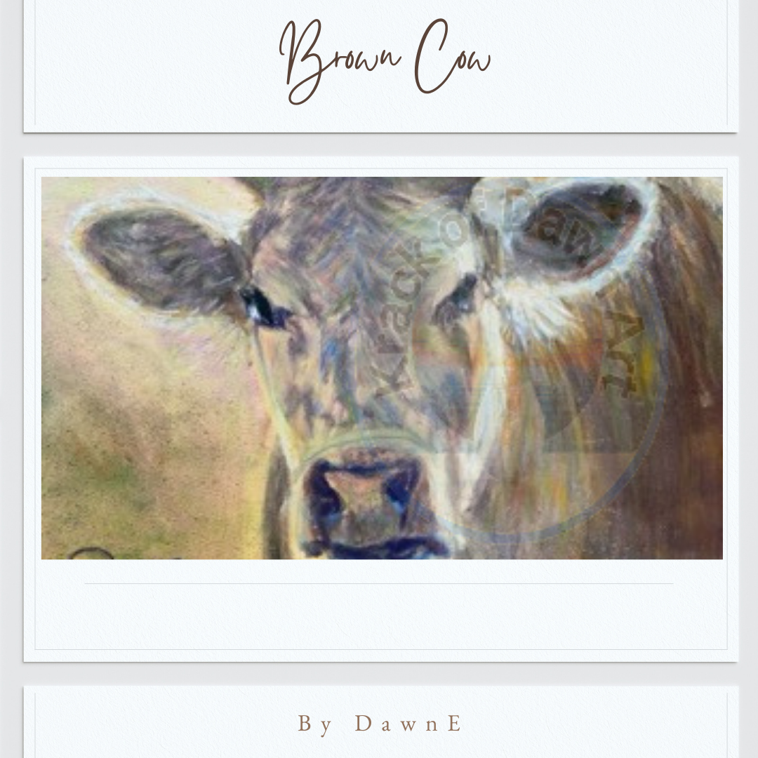 Brown Cow 8 x 10 Photo Print unframed