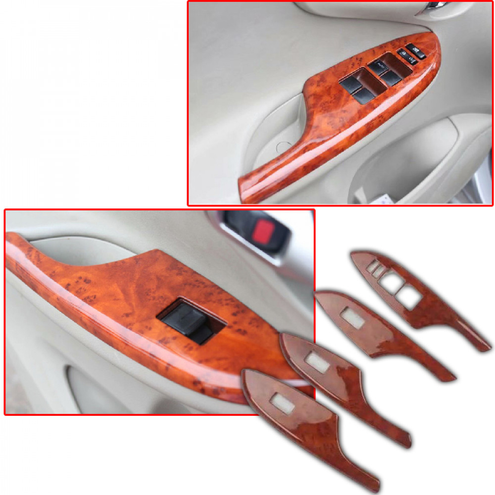 ديكور سويتش نوافذ خشبي | طقم كامل | كورولا 2008-2013