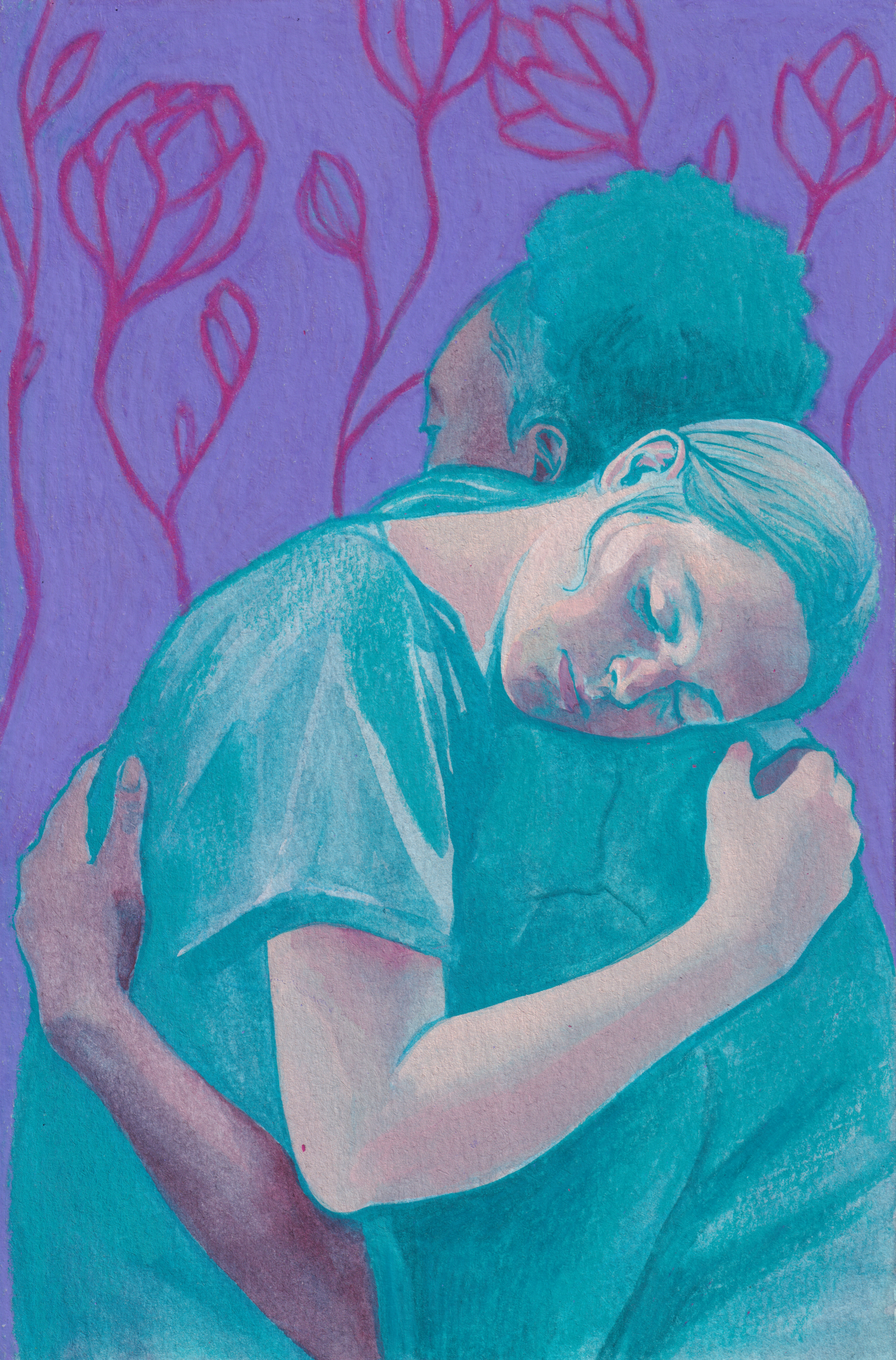 Dessin original - embrassées