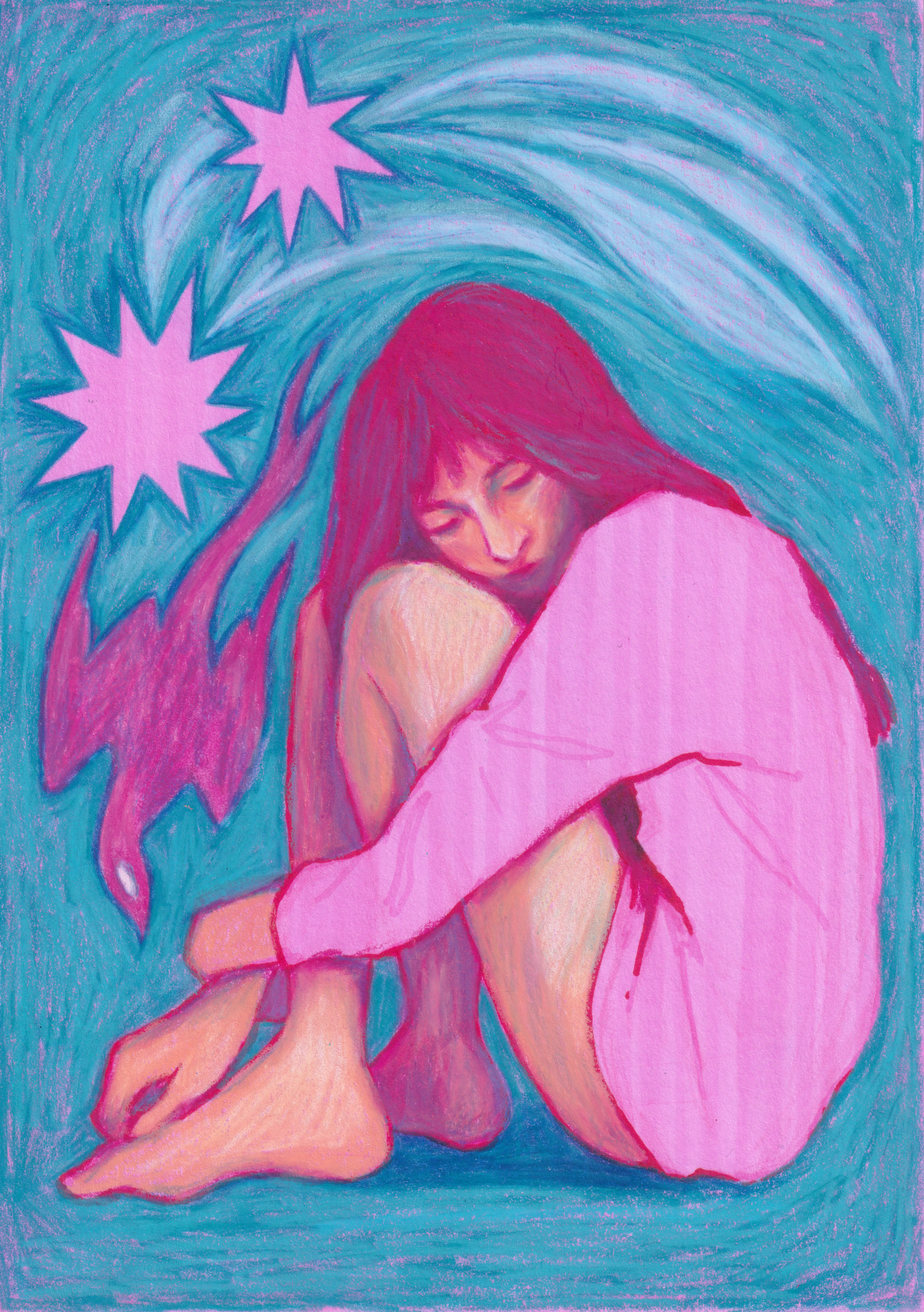 Dessin original - étoiles filantes