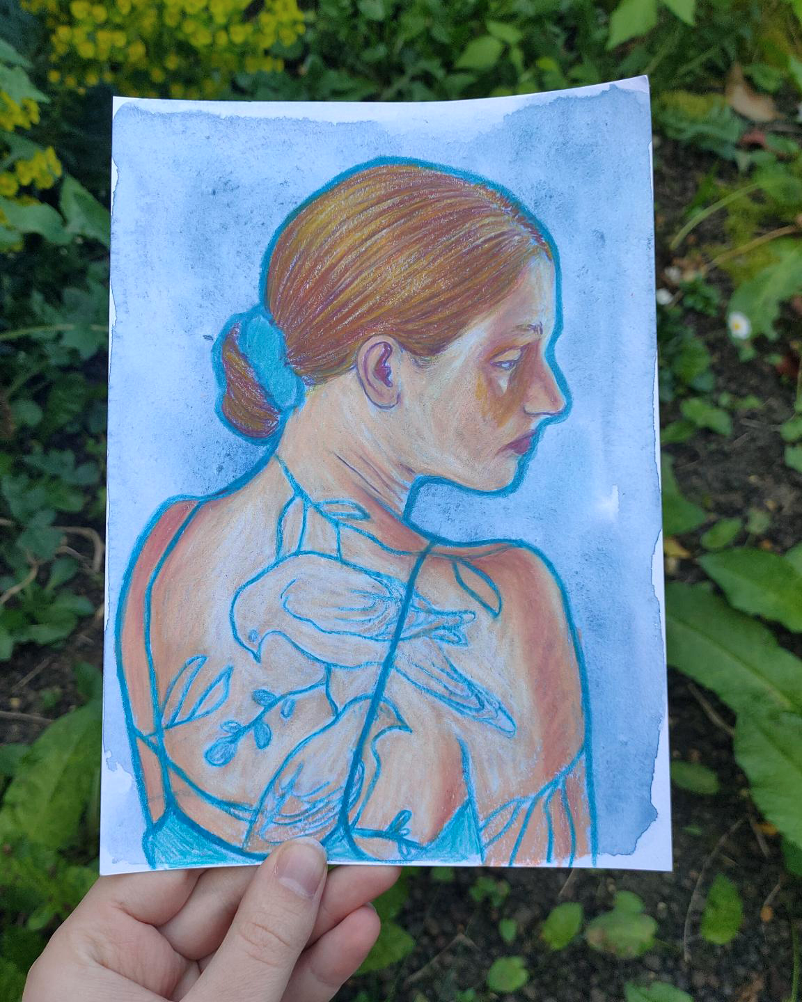 Dessin original - Oiseaux tatoués