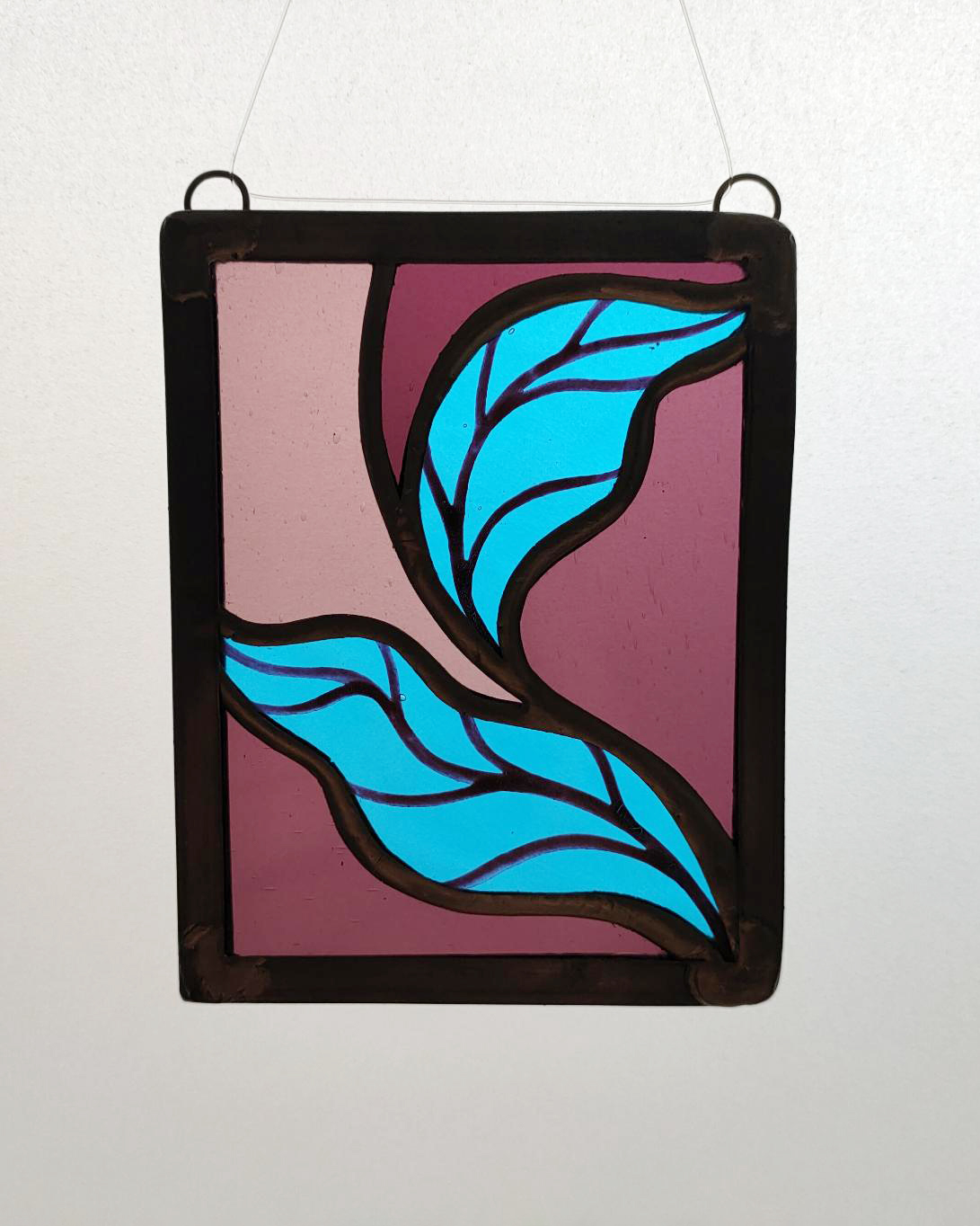 Mini-vitrail feuillage