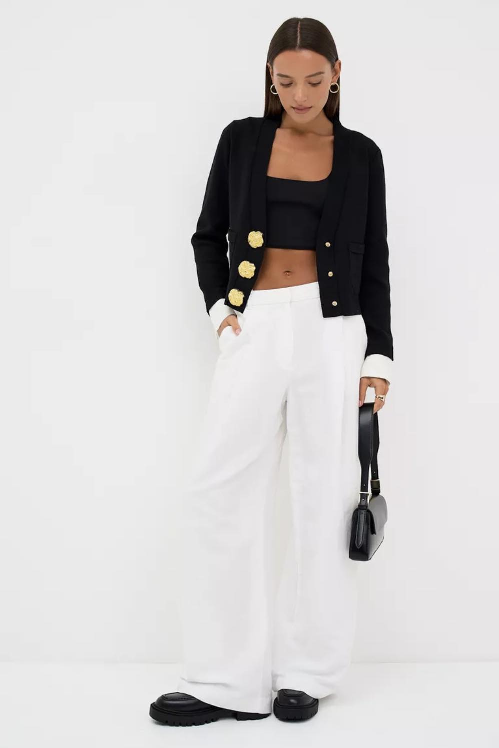 Elegantiškas juodas kardiganas