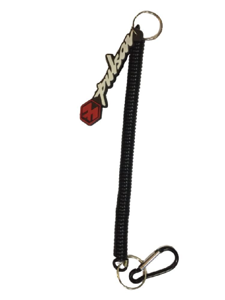 RSPD Pulsar Spring Hook Keychain (Black) Spiral Holder Keychain, Compatible for Universal Bikes