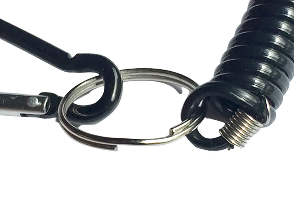 RSPD Pulsar Spring Hook Keychain (Black) Spiral Holder Keychain, Compatible for Universal Bikes