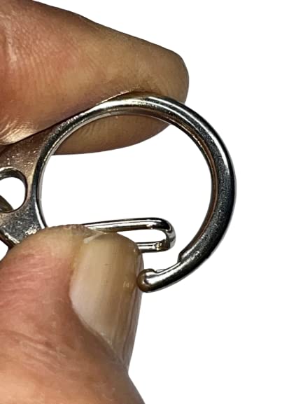 RSPD Multi Purpose Steel Spiral Keychain Stretchable and Reflective, Metal Clip Holder for Bike and Petrol Lock Key.