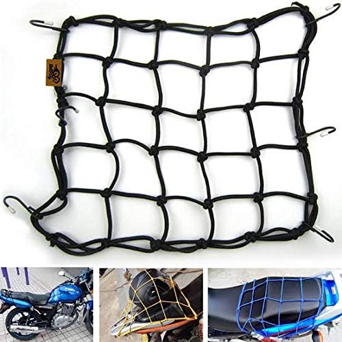 RSPD Motorcycle Bike Helmet Holder 6 Hooks Hold Down 30 x 30cm Mesh Net Bag Luggage Cargo Mesh Net Auto Car Styling.