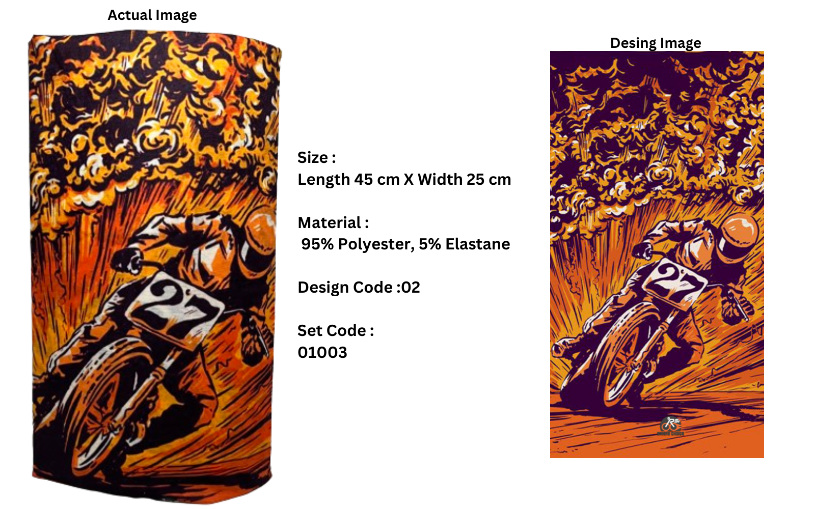 Pack of 4 Multipurpose Headgear By RSPD | Bandana, Buff Headwear. Exclusive Designs. Set Code : 01003