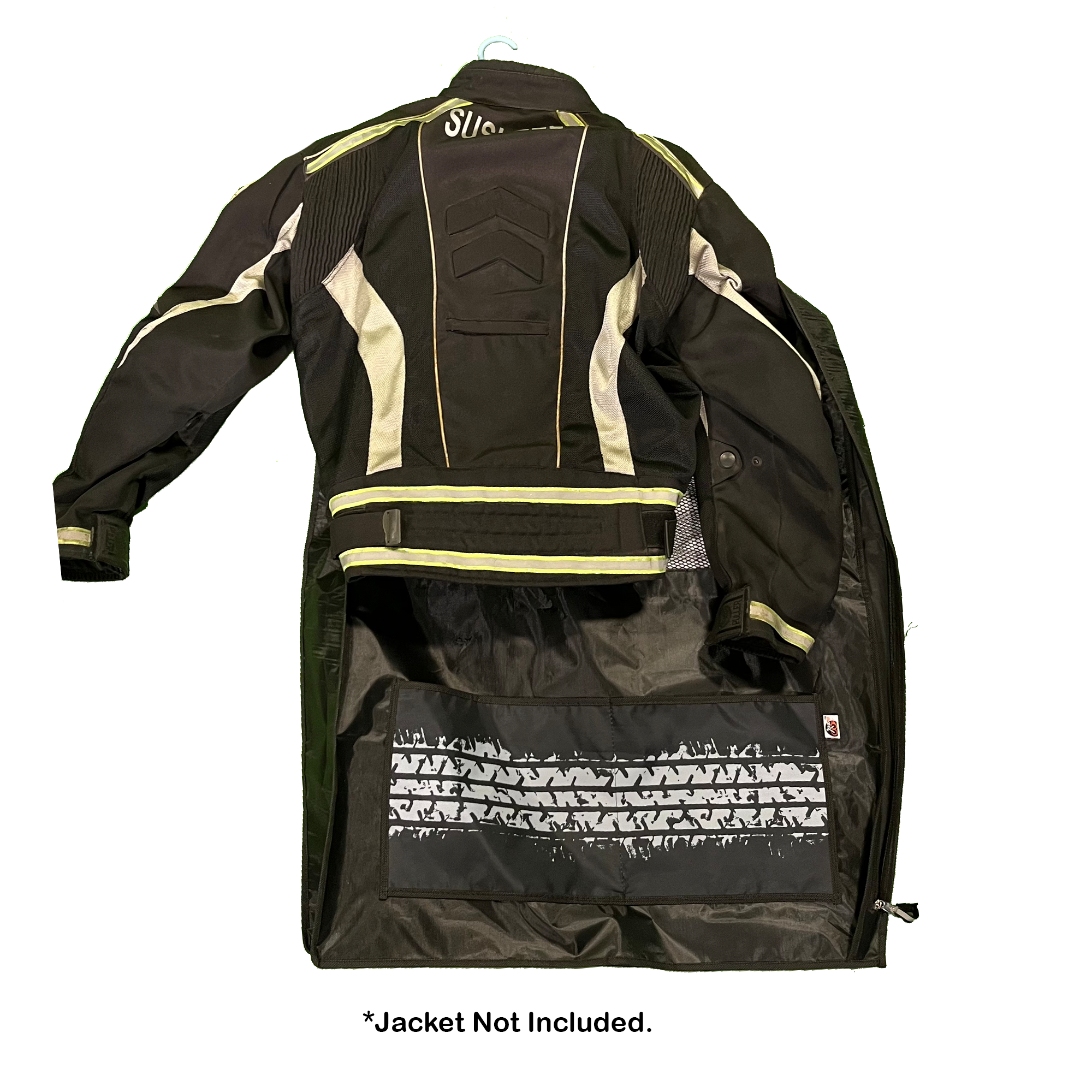 RSPD Universal Motorcycle Jacket Cover | Protective Riding Gear Storage | Breathable & Stylish Bike Print | Travel & Home Use