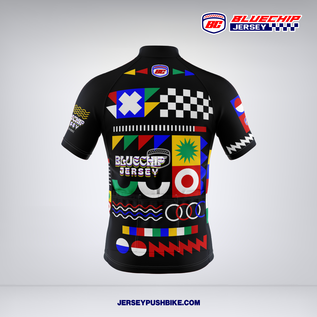 Limited Edition Bluechip Jersey Aero - Black Fancy Retro 1.0