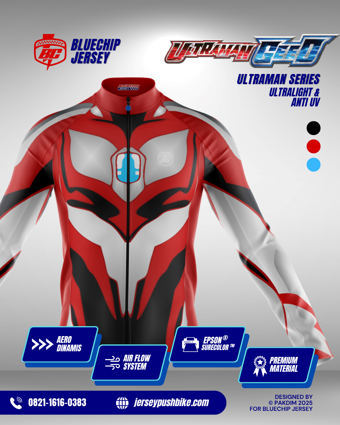 Bluechip Jersey Pushbike Anak Karakter Ultraman Geed