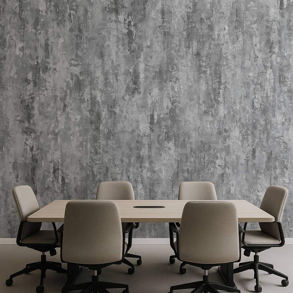 PAPEL DE PAREDE PVC VINÍLICO 5MX0,53M (2,65M²) CINZA ABSTRATO LUAZA