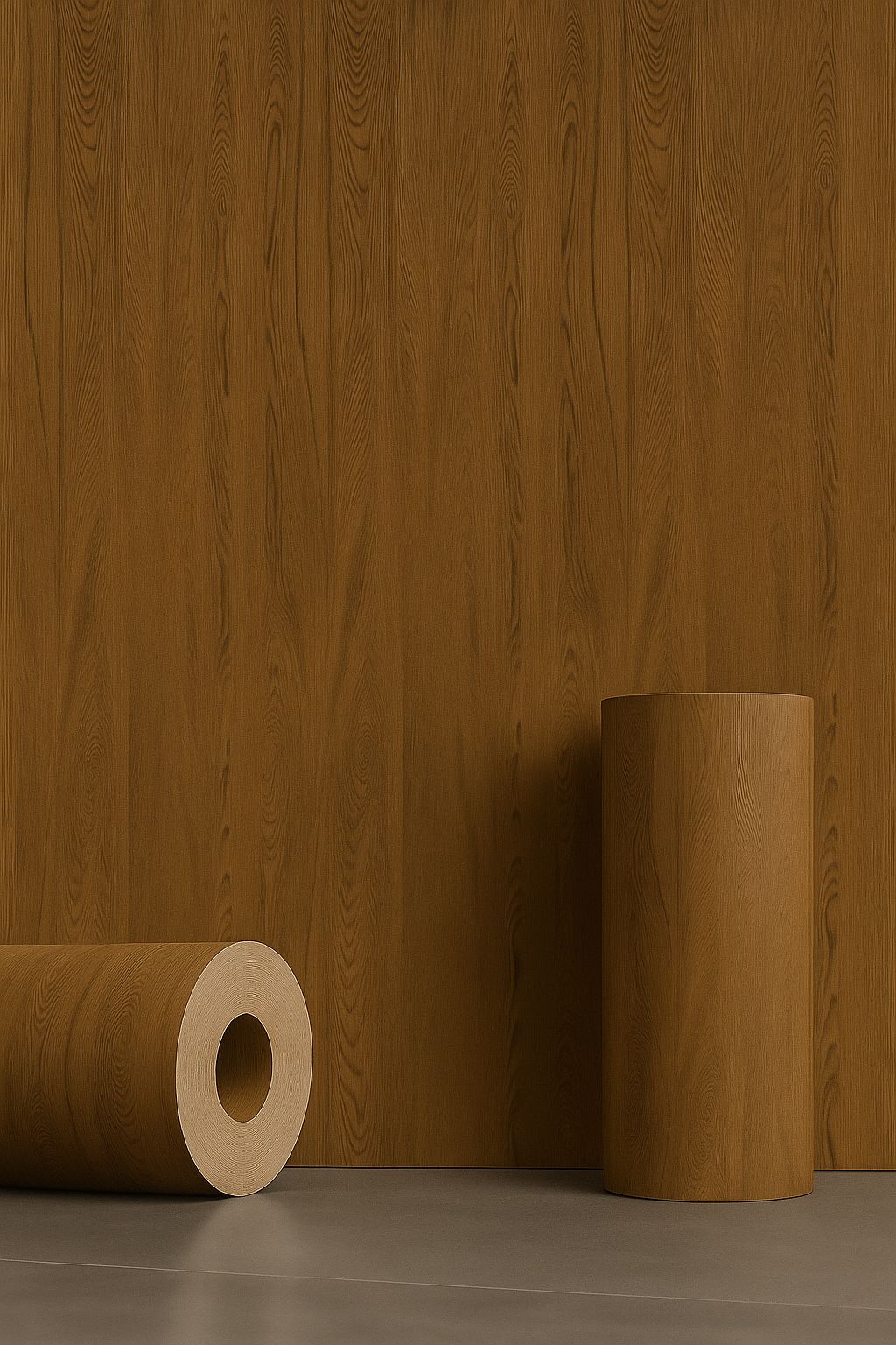 PLACA ADESIVO DE PAREDE 3D UV MADEIRA VINIL 3MX60CM CARVALHO FUMADO LUAZA