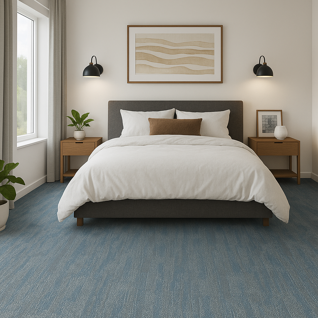 CARPETE MODULAR COLADO SOFIA BLUE 45.72CMX45.72CM LUAZA