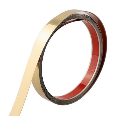 FITA BRONZE VINIL 3MX10MM ACABAMENTO P/ ADESIVO DE PAREDE 3D UV LUAZA