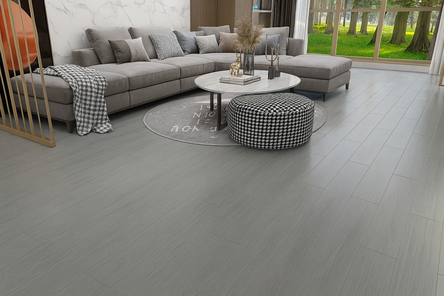 PISO VINÍLICO LVT STANDARD COLADO 15.24CMX91.44CM PATINA BEGE LUAZA