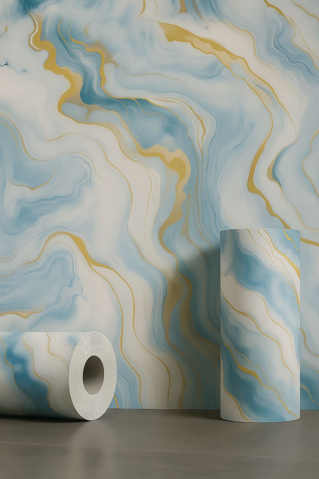 PLACA ADESIVO DE PAREDE 3D UV MÁRMORE 3MX60CM ESTILO CALACATTA GOLD LUAZA