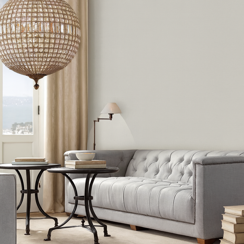 PAPEL DE PAREDE PVC VINÍLICO 5MX0,53M (2,65M²) ACINZENTADO LUAZA