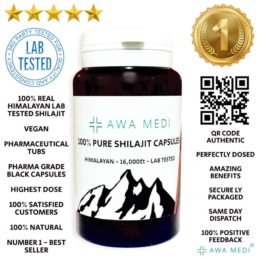 PURE HIMALAYAN SHILAJIT CAPSULES 100% LAB TESTED - 2 MONTH SUPPLY 500,000MCG