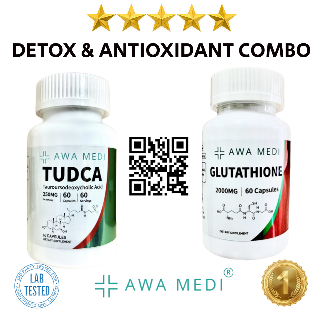 Tudca (2 Month Supply) + Glutathione Skin Whitening Antioxidant Capsules