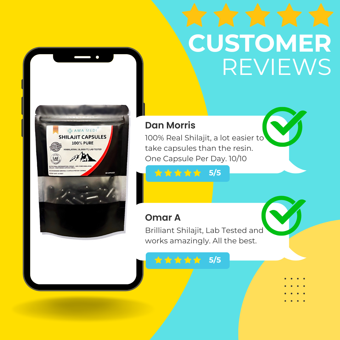 PURE HIMALAYAN SHILAJIT CAPSULES 100% LAB TESTED - 2 MONTH SUPPLY 500,000MCG