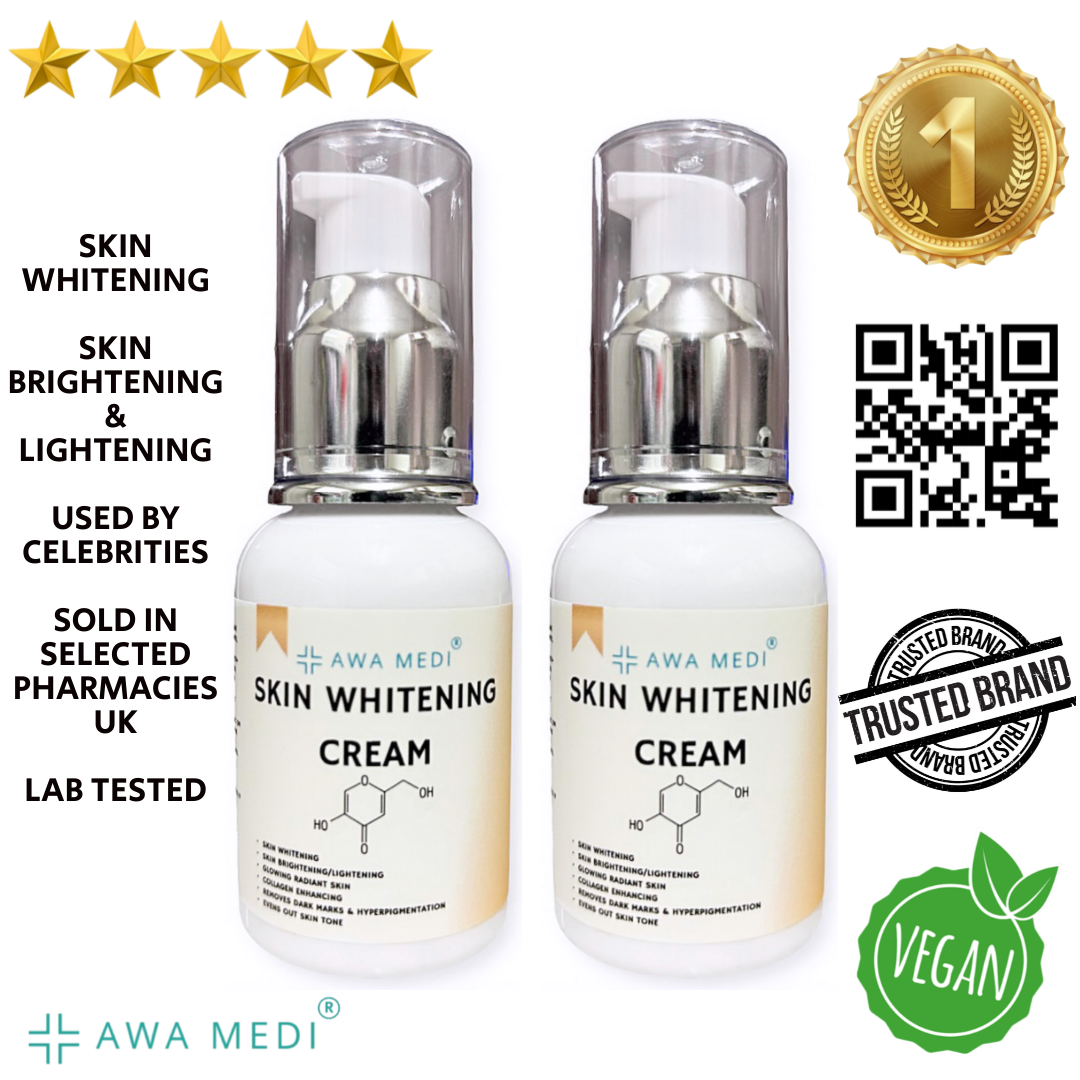 SKIN WHITENING CREAM x2 - FACE & BODY SKIN WHITENING - 100ML - SKIN LIGHTENING CREAM - 2x CREAMS