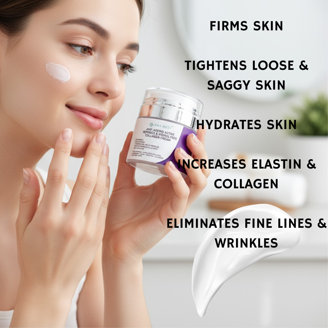 ANTI AGEING FACE CREAM 50ML GHK-Cu COPPER ACTIVE PEPTIDES COLLAGEN ANTI WRINKLE UK#1