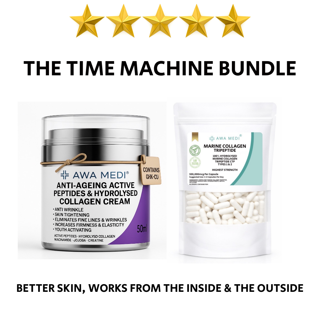 MARINE COLLAGEN CREAM GHK-Cu PEPTIDE ANTI-AGEING ANTI-WRINKLE FACE CREAM BUNDLE