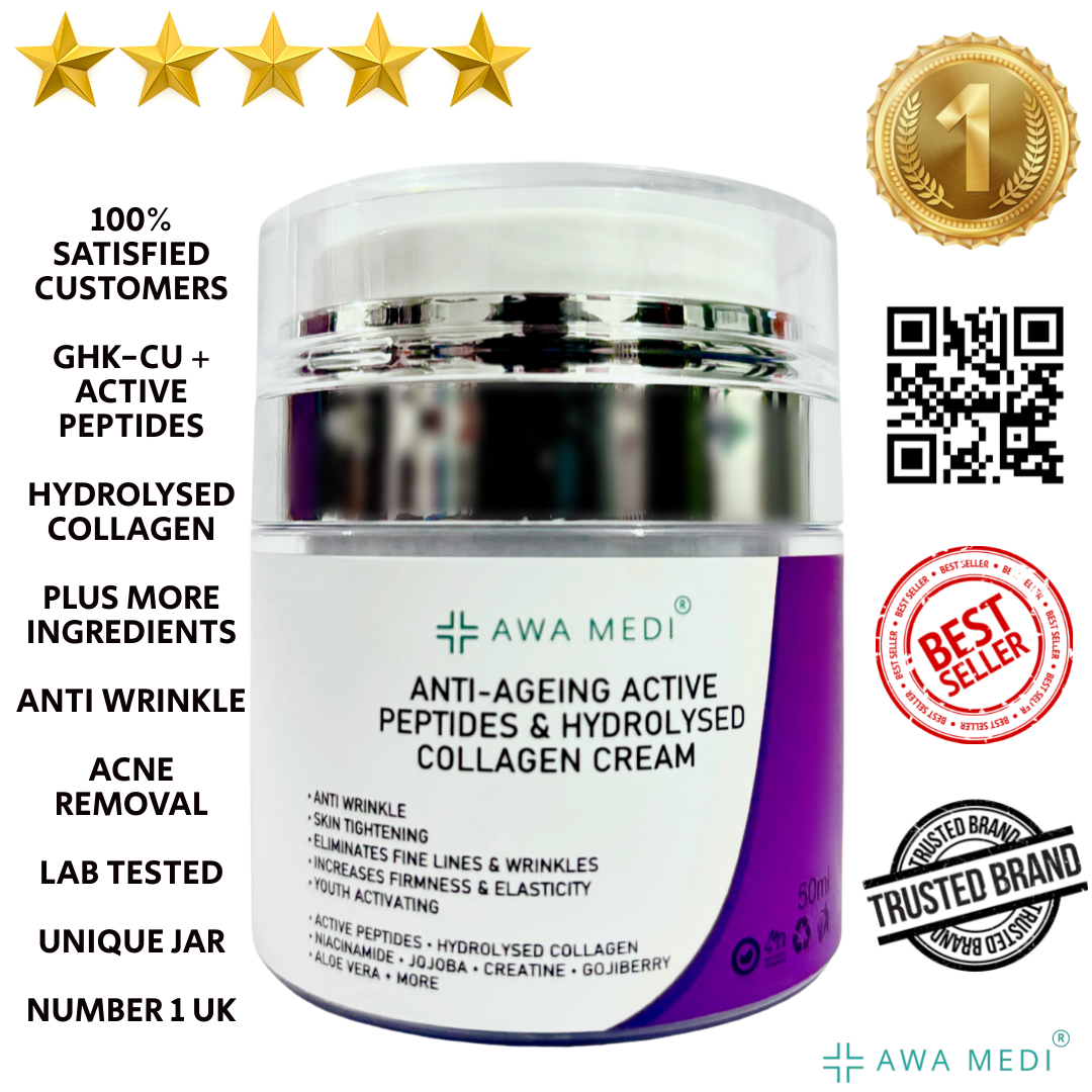 ANTI AGEING FACE CREAM 50ML GHK-Cu COPPER ACTIVE PEPTIDES COLLAGEN ANTI WRINKLE UK#1