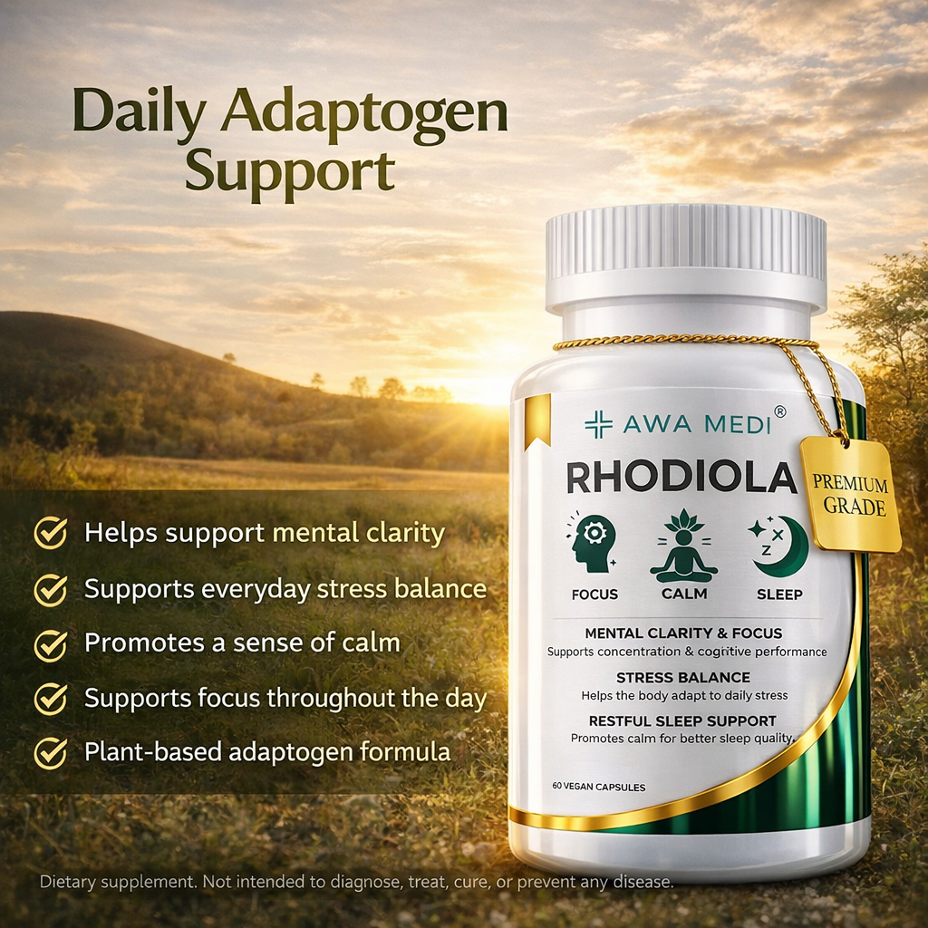RHODIOLA ROSEA CAPSULES | 600MG | STRESS RELIEF | SLEEP SUPPORT | FOCUS & ENERGY