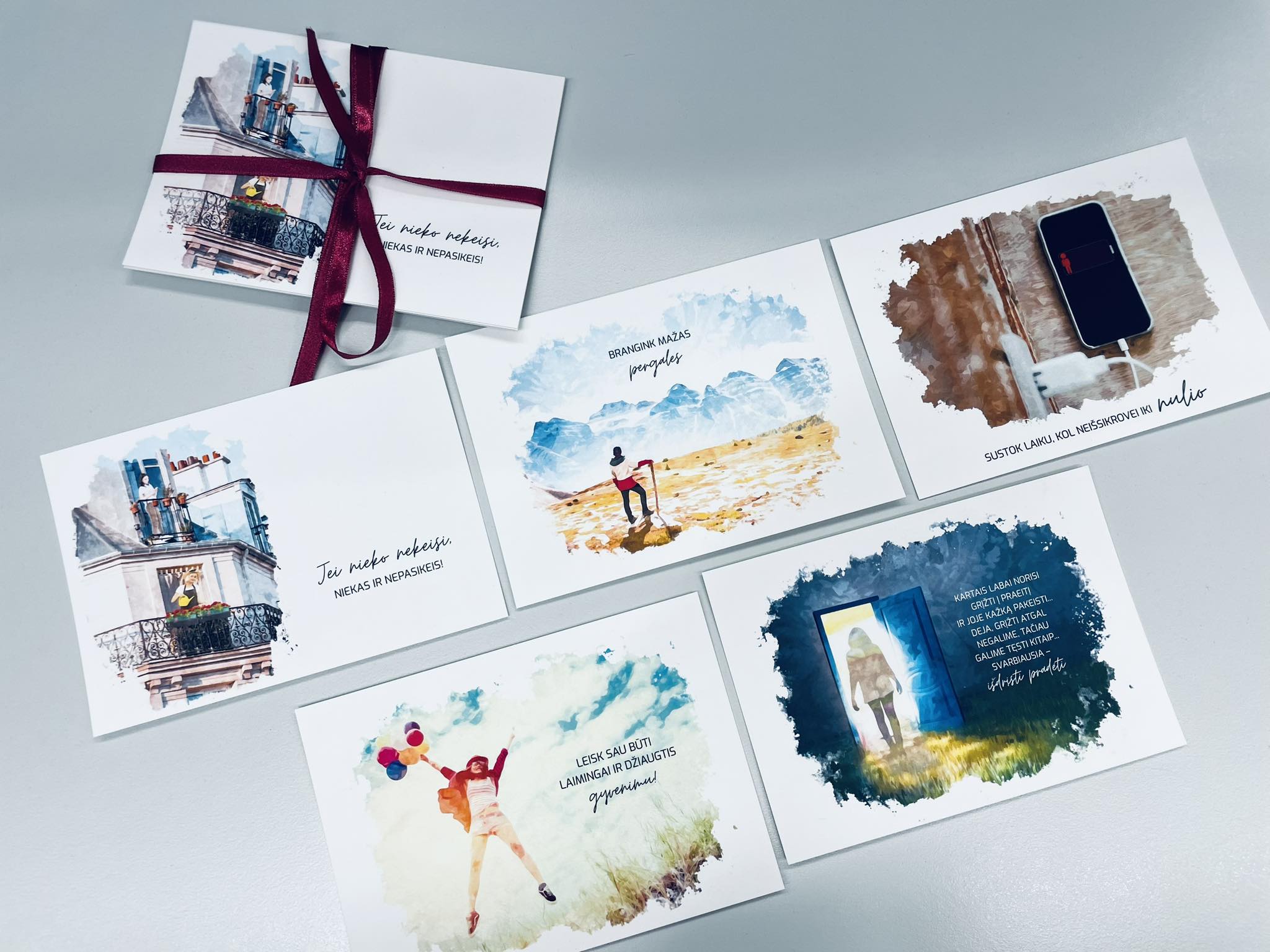 Kolekcijos „Gyvenimo pilnatvė“ atvirukai 5 vnt.