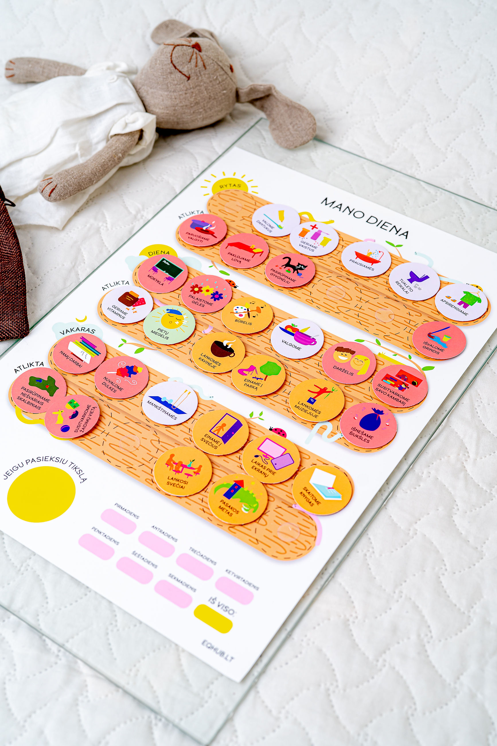 Vaiko dienotvarkė - interaktyvus įpročių ir pareigų planuoklis