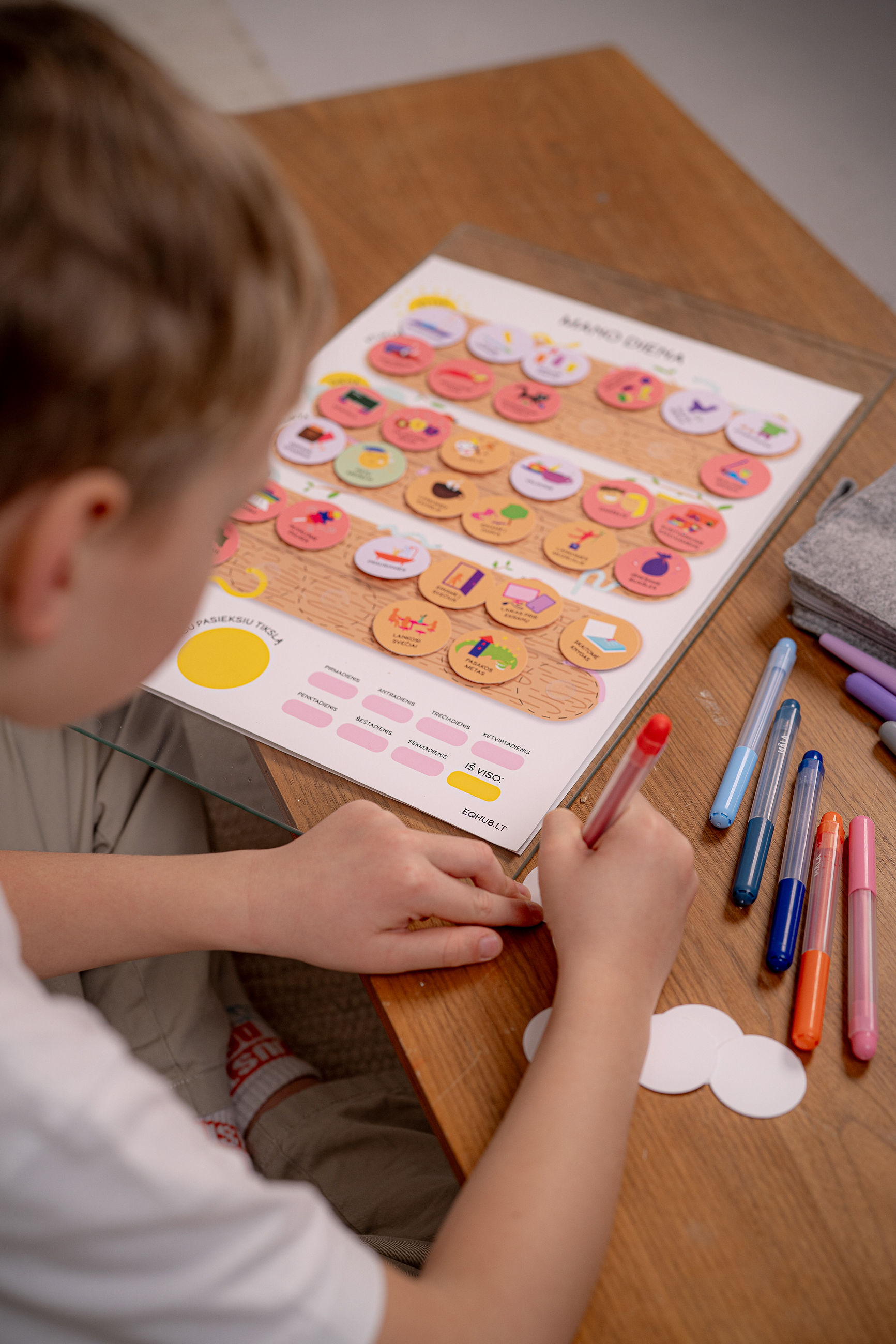 Vaiko dienotvarkė - interaktyvus įpročių ir pareigų planuoklis