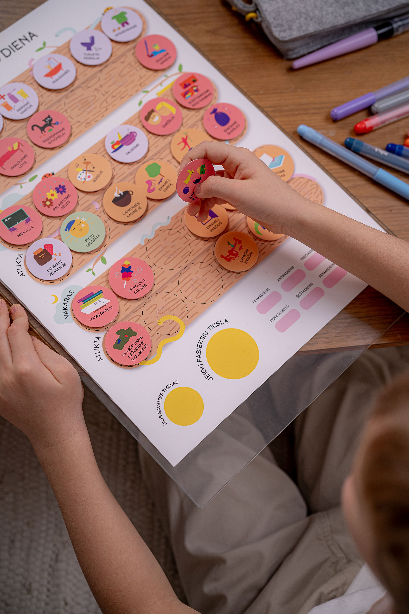 Vaiko dienotvarkė - interaktyvus įpročių ir pareigų planuoklis