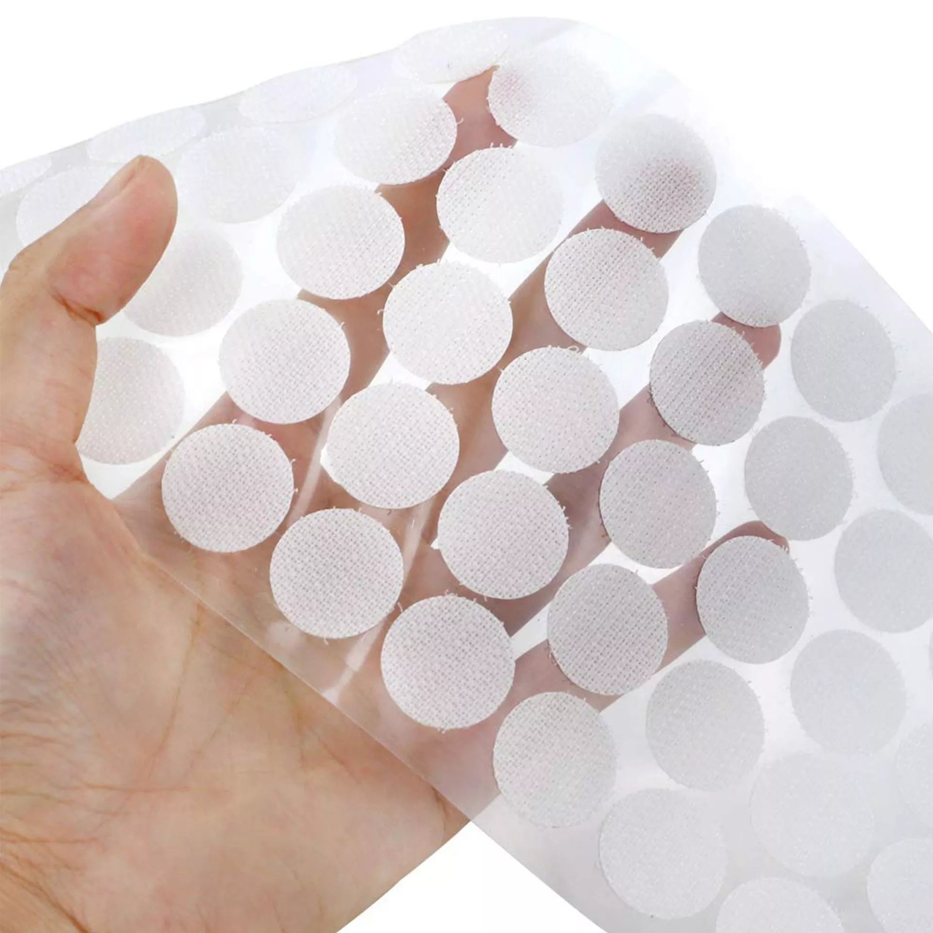 Dvipusiai, balti velcro lipdukai, 56 poros