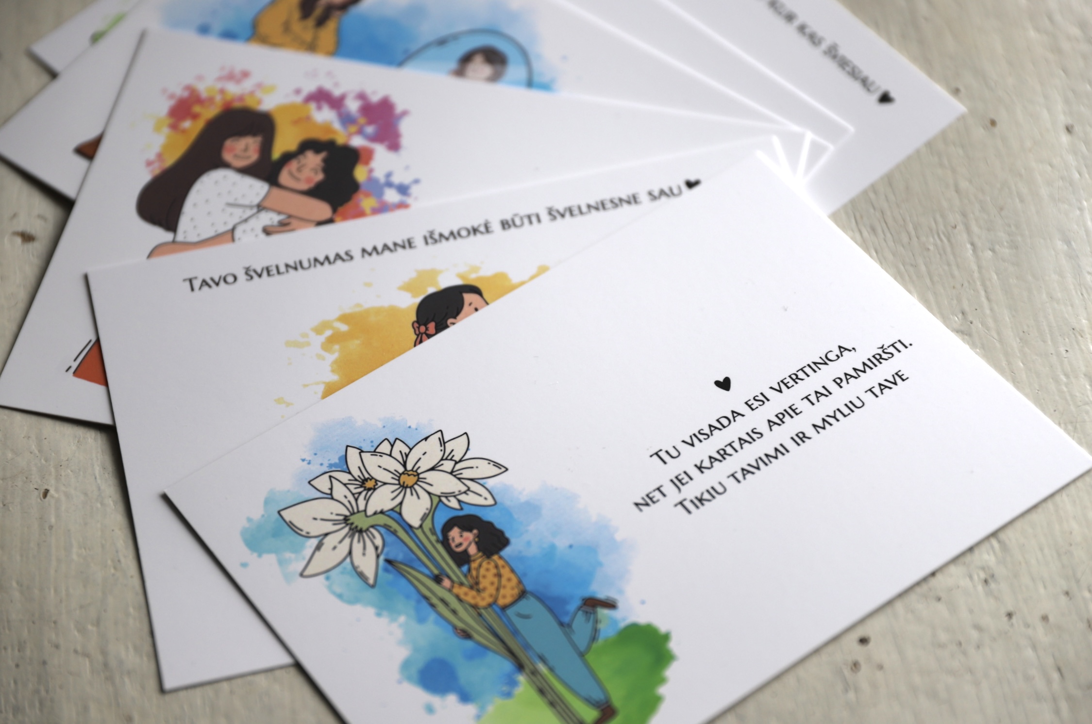 Atvirukų rinkinys „Žinutės, kurios apkabina”