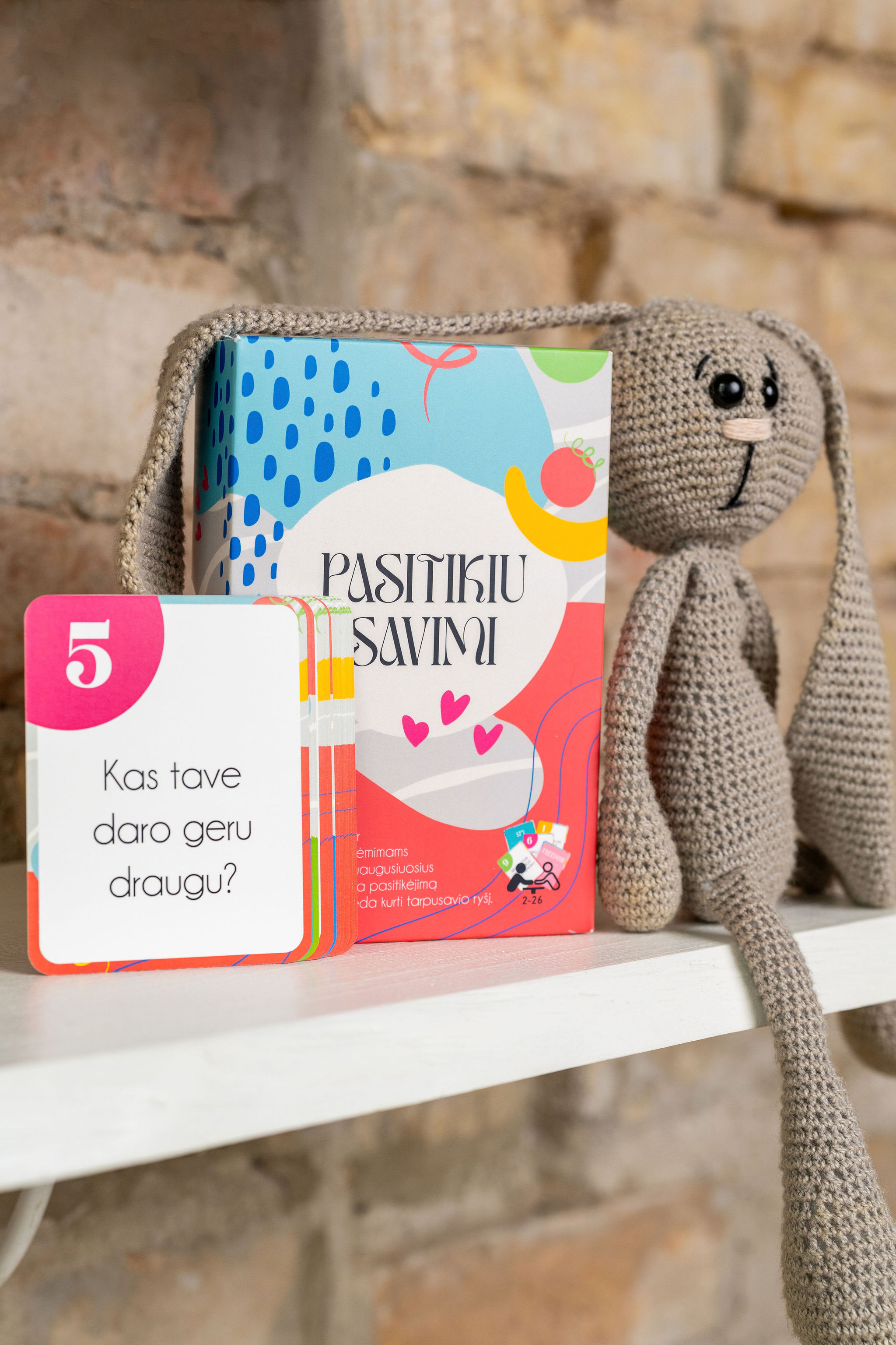Terapinis stalo kortų žaidimas „Pasitikiu savimi“
