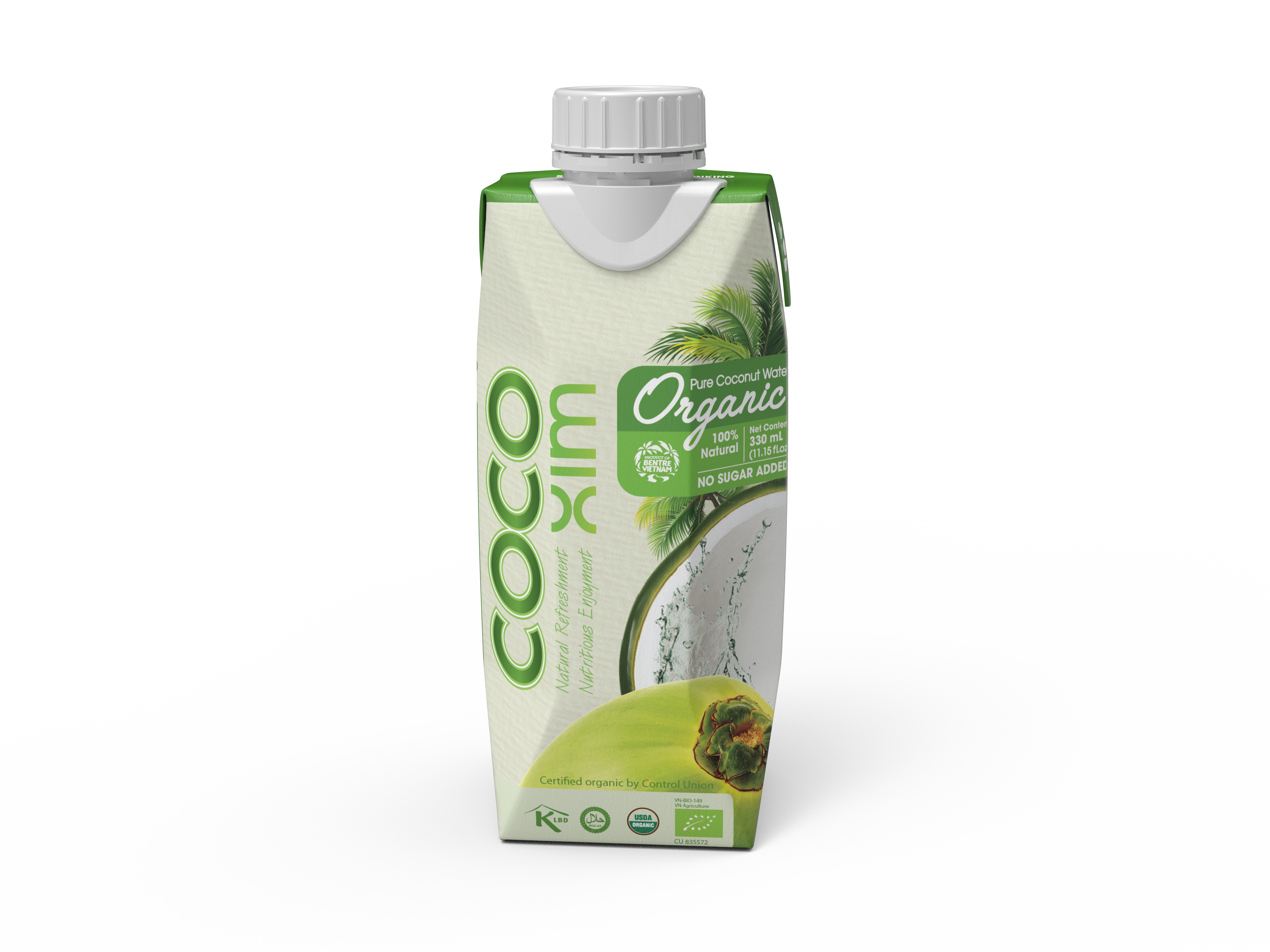 Ekologiškas jaunų kokosų vanduo 330 ml